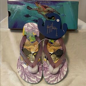 Guy Harvey Multicolor Fish Design Sandals